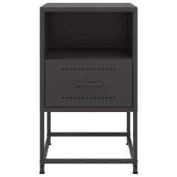 Tables de chevet 2 pcs noir 36x39x60,5 cm acier 625802625802