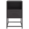 Tables de chevet 2 pcs noir 36x39x60,5 cm acier 625802625802