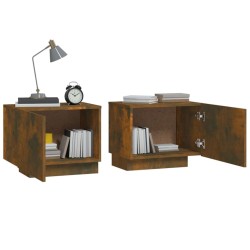 Table de chevet Chêne fumé 100x35x40 cm Bois d'ingénierie 625803625803