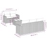 Salon de jardin avec coussins 6 pcs beige résine tressée 625807625807