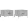 Tables basses 2 pcs gris béton 50x50x40 cm bois d'ingénierie 625808625808