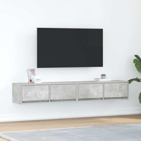 Meubles TV 2 pcs gris béton 80x31x25,5 cm bois d'ingénierie 625809625809