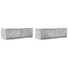 Meubles TV 2 pcs gris béton 80x31x25,5 cm bois d'ingénierie 625809625809