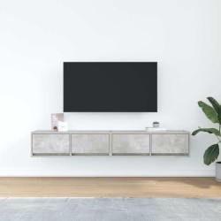 Meubles TV 2 pcs gris béton 80x31x25,5 cm bois d'ingénierie 625809625809