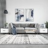 Tables basses 2 pcs blanc brillant 50x50x40cm bois d'ingénierie 625811625811
