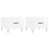 Tables basses 2 pcs blanc brillant 50x50x40cm bois d'ingénierie 625811625811