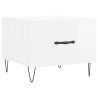 Tables basses 2 pcs blanc brillant 50x50x40cm bois d'ingénierie 625811625811