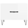 Tables basses 2 pcs blanc brillant 50x50x40cm bois d'ingénierie 625811625811