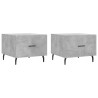 Tables basses 2 pcs gris béton 50x50x40 cm bois d'ingénierie 625812625812