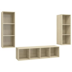 Ensemble de meubles TV 3 pcs Chêne sonoma Bois d'ingénierie 625816625816
