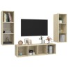 Ensemble de meubles TV 3 pcs Chêne sonoma Bois d'ingénierie 625816625816