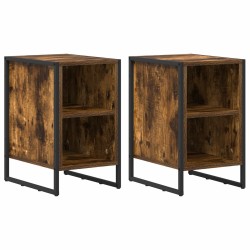 Table de chevet 2 pcs Chêne Fumé 39.5 x 30 x 50 cm 625822625822