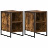 Table de chevet 2 pcs Chêne Fumé 39.5 x 30 x 50 cm 625822625822