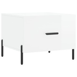 Tables basses 2 pcs blanc brillant 50x50x40cm bois d'ingénierie 625823625823