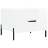 Tables basses 2 pcs blanc brillant 50x50x40cm bois d'ingénierie 625823625823