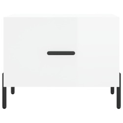 Tables basses 2 pcs blanc brillant 50x50x40cm bois d'ingénierie 625823625823