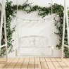 Banc Balançoire Acier 71,5 x 59 x 55 cm Blanc antique 625825625825