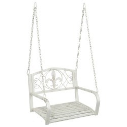 Banc Balançoire Acier 71,5 x 59 x 55 cm Blanc antique 625825625825