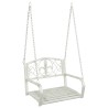 Banc Balançoire Acier 71,5 x 59 x 55 cm Blanc antique 625825625825