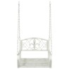 Banc Balançoire Acier 71,5 x 59 x 55 cm Blanc antique 625825625825