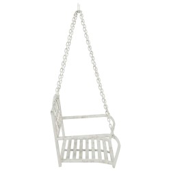 Banc Balançoire Acier 71,5 x 59 x 55 cm Blanc antique 625825625825
