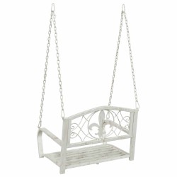 Banc Balançoire Acier 71,5 x 59 x 55 cm Blanc antique 625825625825