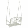 Banc Balançoire Acier 71,5 x 59 x 55 cm Blanc antique 625825625825