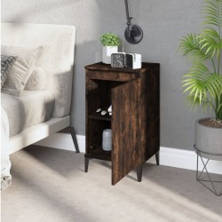 Table de chevet chêne fumé 40x35x70 cm bois d'ingénierie 625827625827