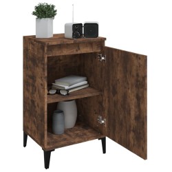 Table de chevet chêne fumé 40x35x70 cm bois d'ingénierie 625827625827