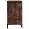 Table de chevet chêne fumé 40x35x70 cm bois d'ingénierie 625827625827