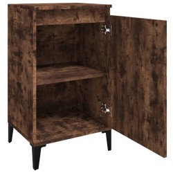 Table de chevet chêne fumé 40x35x70 cm bois d'ingénierie 625827625827