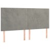 Tête de lit Gris clair 200x5x118/128 cm Velours 625834625834