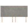 Tête de lit Gris clair 200x5x118/128 cm Velours 625834625834