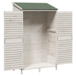 Abri de jardin Blanc 106 x 56 x 176,5 cm Bois de Sapin Massif 625837625837