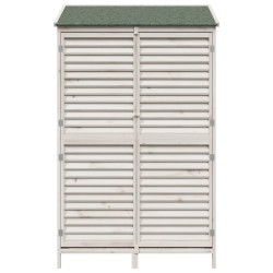 Abri de jardin Blanc 106 x 56 x 176,5 cm Bois de Sapin Massif 625837625837