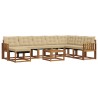 Ensemble de canapés d'extérieur 9 pcs Naturel et Beige 625838625838