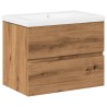 Armoire lavabo avec bassin intégré chêne artisanal 625843625843