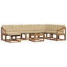 Ensemble de canapés d'extérieur 9 pcs Naturel et Beige 625850625850