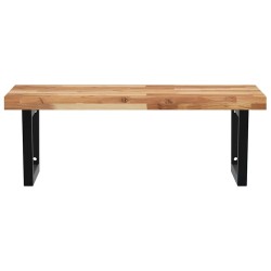 Étagère de vasque murale acier et bois massif d'acacia 625851625851