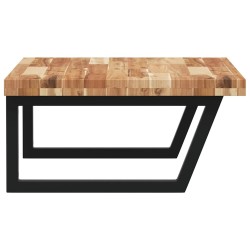 Étagère de vasque murale acier et bois massif d'acacia 625851625851