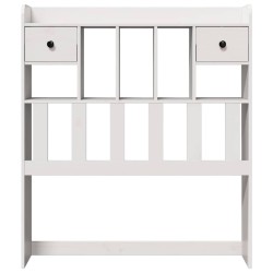 Tête de lit avec rangement blanc 90 cm bois massif de pin 625855625855