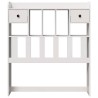 Tête de lit avec rangement blanc 90 cm bois massif de pin 625855625855