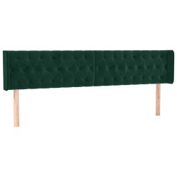 Tête de lit avec oreilles Vert foncé 203x16x78/88 cm Velours 625856625856