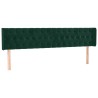 Tête de lit avec oreilles Vert foncé 203x16x78/88 cm Velours 625856625856