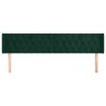 Tête de lit avec oreilles Vert foncé 203x16x78/88 cm Velours 625856625856