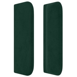 Tête de lit avec oreilles Vert foncé 203x16x78/88 cm Velours 625856625856