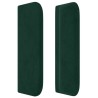 Tête de lit avec oreilles Vert foncé 203x16x78/88 cm Velours 625856625856