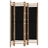 Cloison de séparation pliante 4 panneaux 160 cm Bambou et toile 625858625858