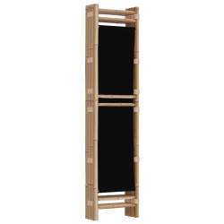 Cloison de séparation pliante 4 panneaux 160 cm Bambou et toile 625858625858