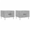 Tables basses 2 pcs gris béton 50x50x40 cm bois d'ingénierie 625859625859